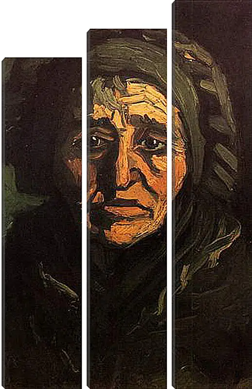 Модульная картина - Head of a Peasant Woman with Greenish Lace Cap. Винсент Ван Гог