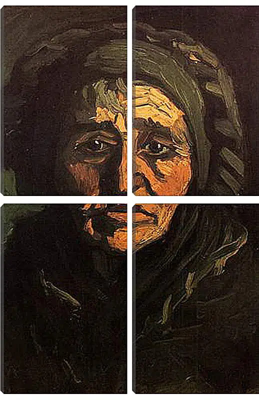 Модульная картина - Head of a Peasant Woman with Greenish Lace Cap. Винсент Ван Гог