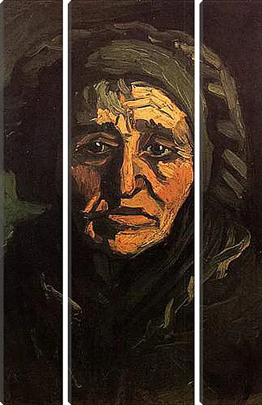 Модульная картина - Head of a Peasant Woman with Greenish Lace Cap. Винсент Ван Гог