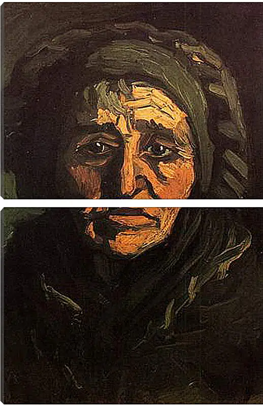 Модульная картина - Head of a Peasant Woman with Greenish Lace Cap. Винсент Ван Гог