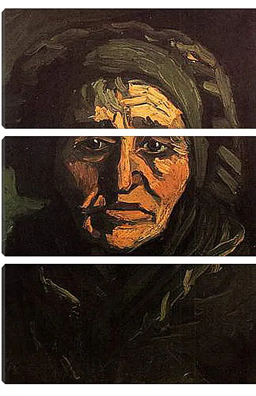 Модульная картина - Head of a Peasant Woman with Greenish Lace Cap. Винсент Ван Гог