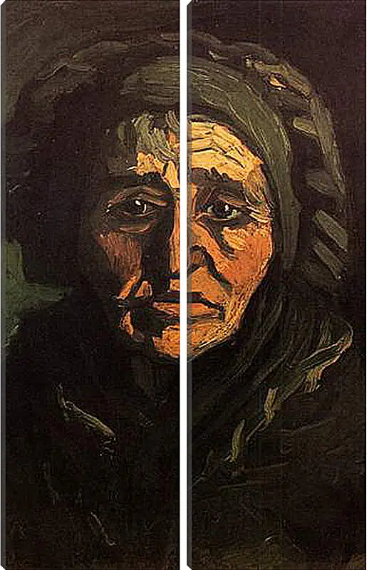 Модульная картина - Head of a Peasant Woman with Greenish Lace Cap. Винсент Ван Гог