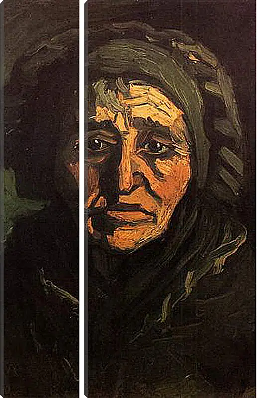 Модульная картина - Head of a Peasant Woman with Greenish Lace Cap. Винсент Ван Гог