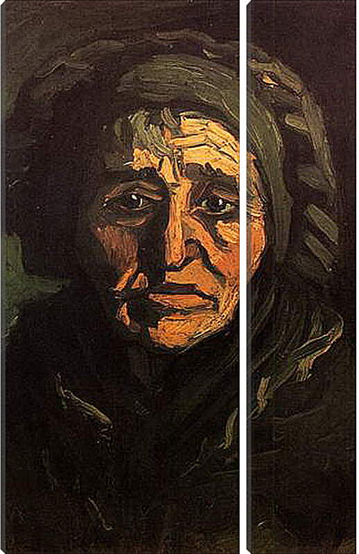 Модульная картина - Head of a Peasant Woman with Greenish Lace Cap. Винсент Ван Гог