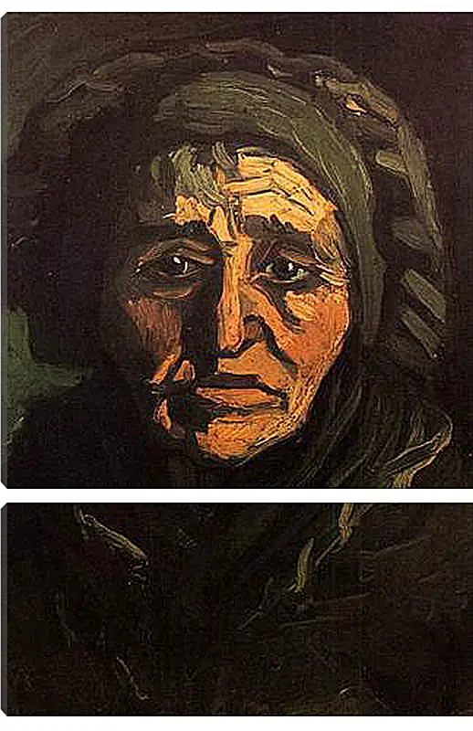 Модульная картина - Head of a Peasant Woman with Greenish Lace Cap. Винсент Ван Гог