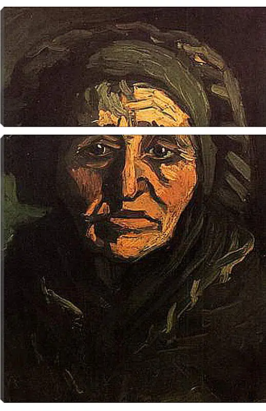 Модульная картина - Head of a Peasant Woman with Greenish Lace Cap. Винсент Ван Гог