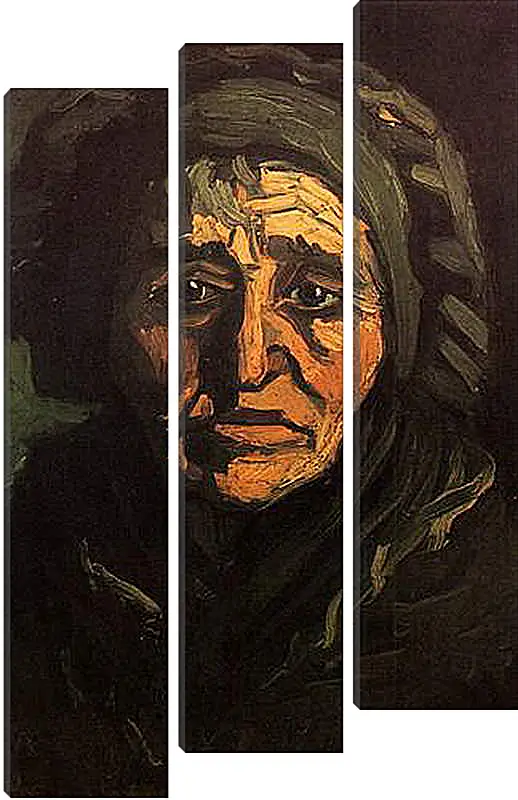 Модульная картина - Head of a Peasant Woman with Greenish Lace Cap. Винсент Ван Гог