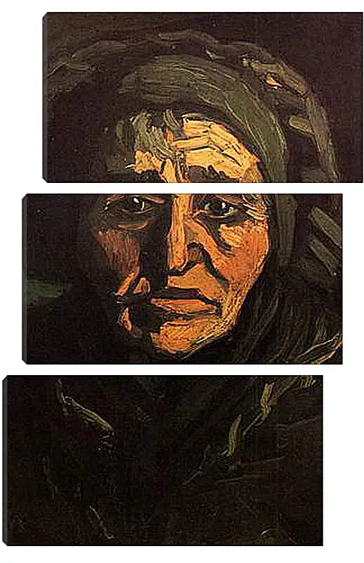 Модульная картина - Head of a Peasant Woman with Greenish Lace Cap. Винсент Ван Гог