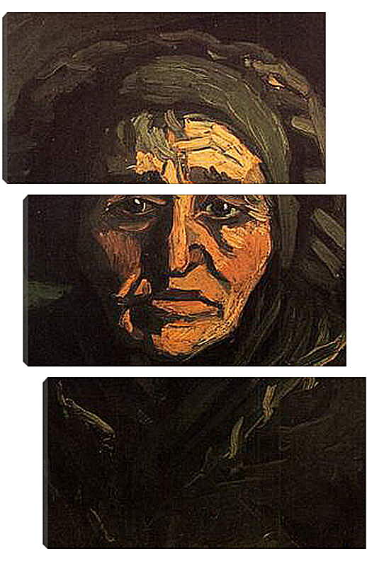 Модульная картина - Head of a Peasant Woman with Greenish Lace Cap. Винсент Ван Гог