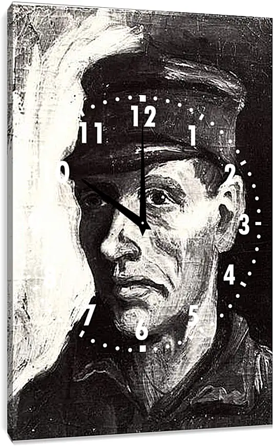 Часы картина - Head of a Peasant with Cap 2. Винсент Ван Гог
