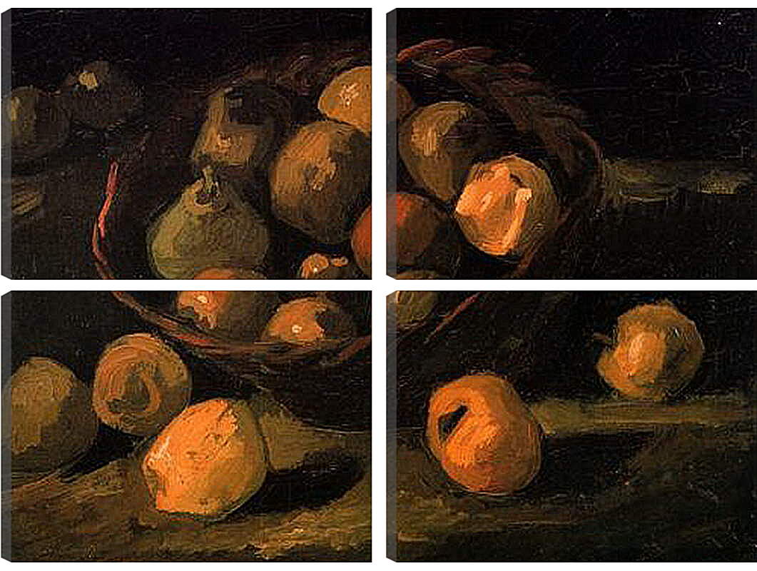 Модульная картина - Basket of Apples. Винсент Ван Гог