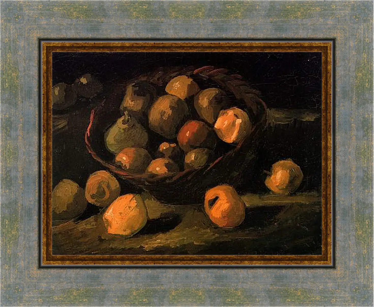 Картина в раме - Basket of Apples. Винсент Ван Гог