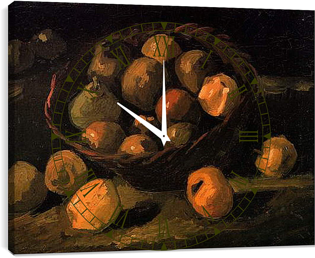 Часы картина - Basket of Apples. Винсент Ван Гог