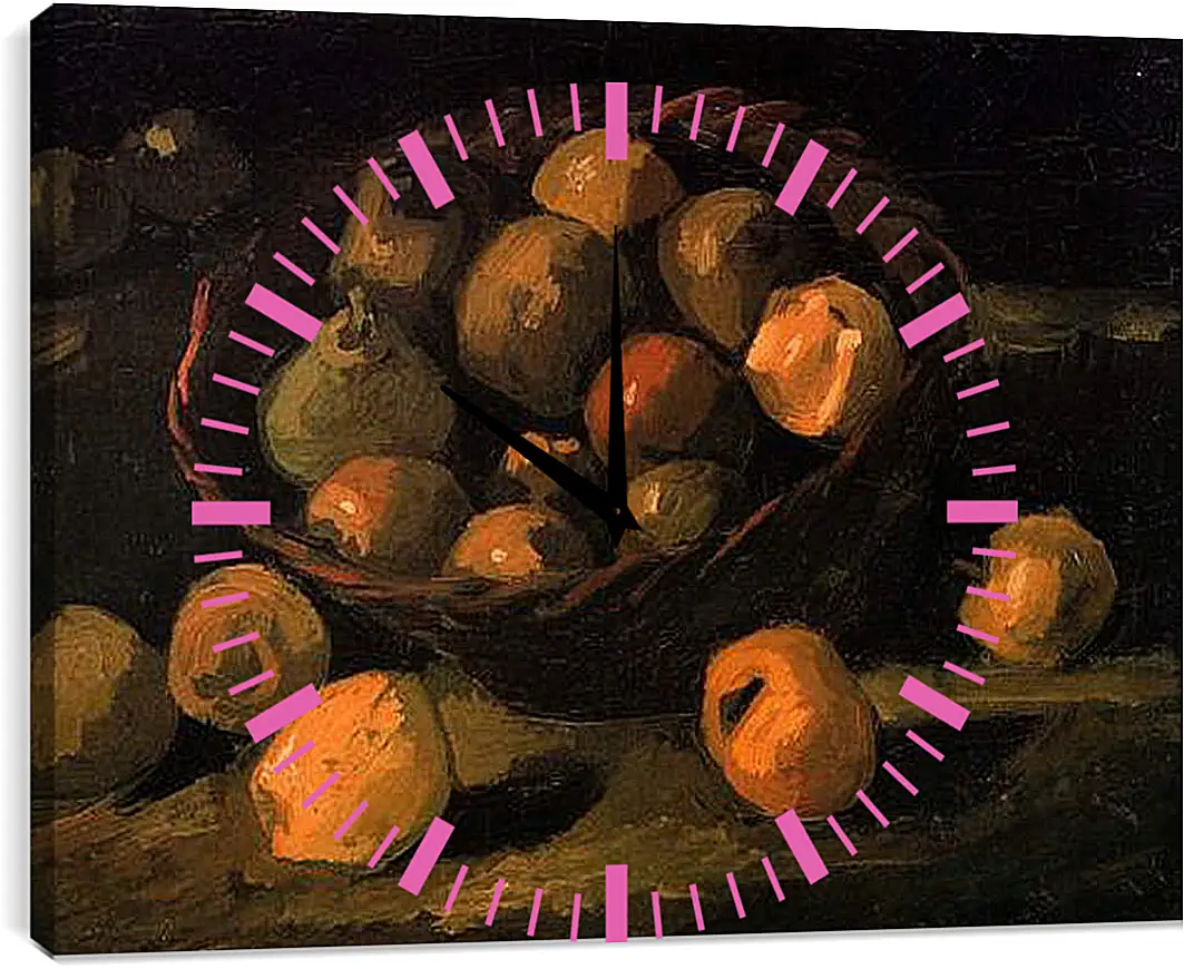 Часы картина - Basket of Apples. Винсент Ван Гог