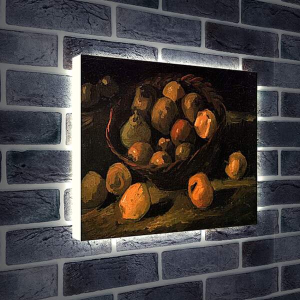 Лайтбокс световая панель - Basket of Apples. Винсент Ван Гог