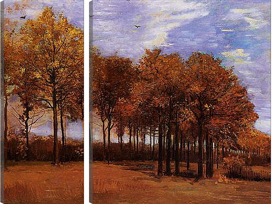 Модульная картина - Autumn Landscape. Винсент Ван Гог