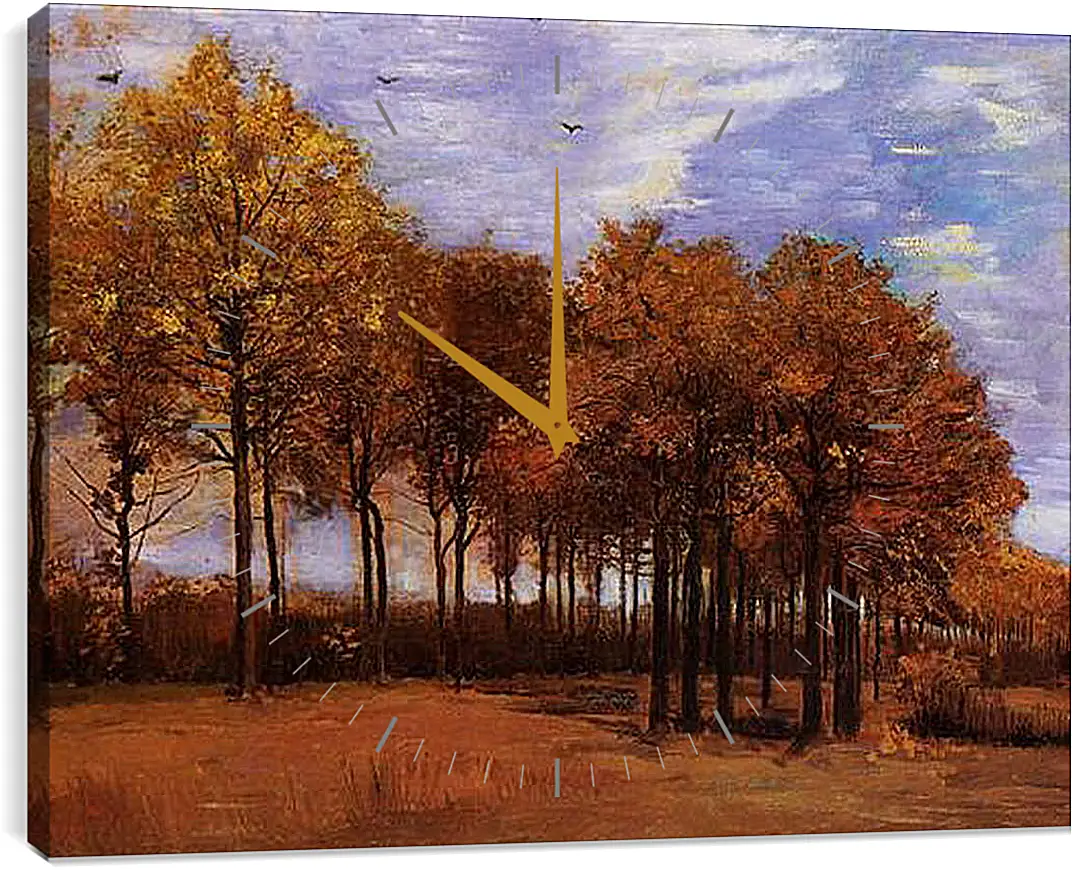 Часы картина - Autumn Landscape. Винсент Ван Гог