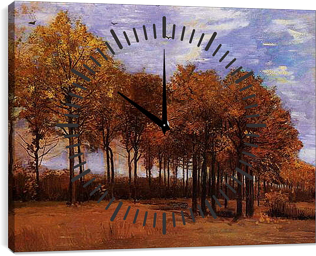 Часы картина - Autumn Landscape. Винсент Ван Гог