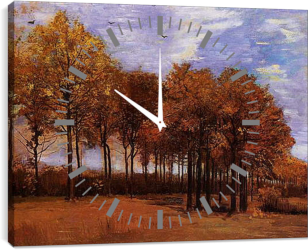 Часы картина - Autumn Landscape. Винсент Ван Гог