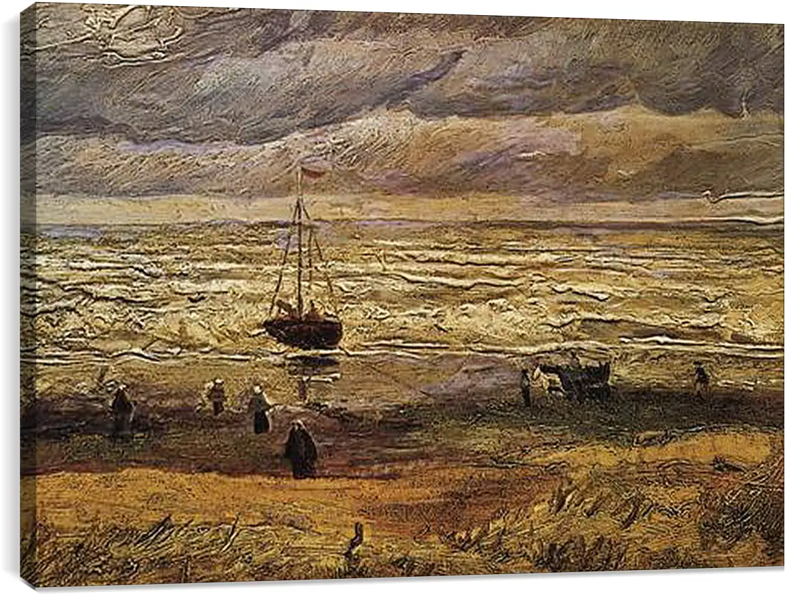 Постер и плакат - Вид на море в Схевенингене. View of the Sea at Scheveningen. Винсент Ван Гог
