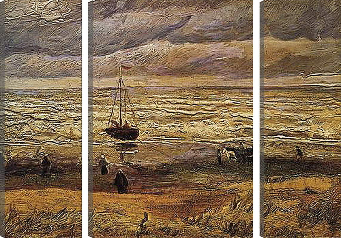 Модульная картина - View of the Sea at Scheveningen. Винсент Ван Гог