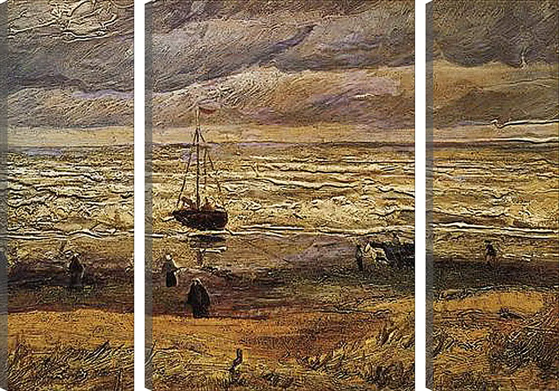 Модульная картина - Вид на море в Схевенингене. View of the Sea at Scheveningen. Винсент Ван Гог