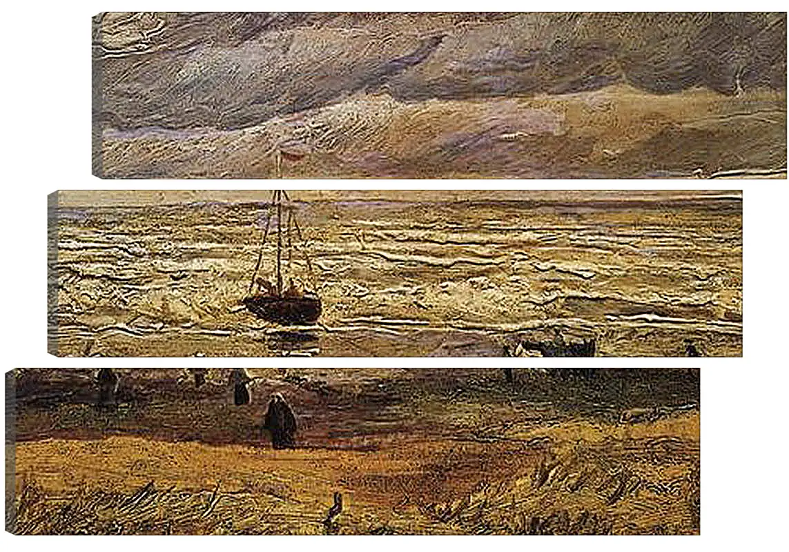 Модульная картина - Вид на море в Схевенингене. View of the Sea at Scheveningen. Винсент Ван Гог