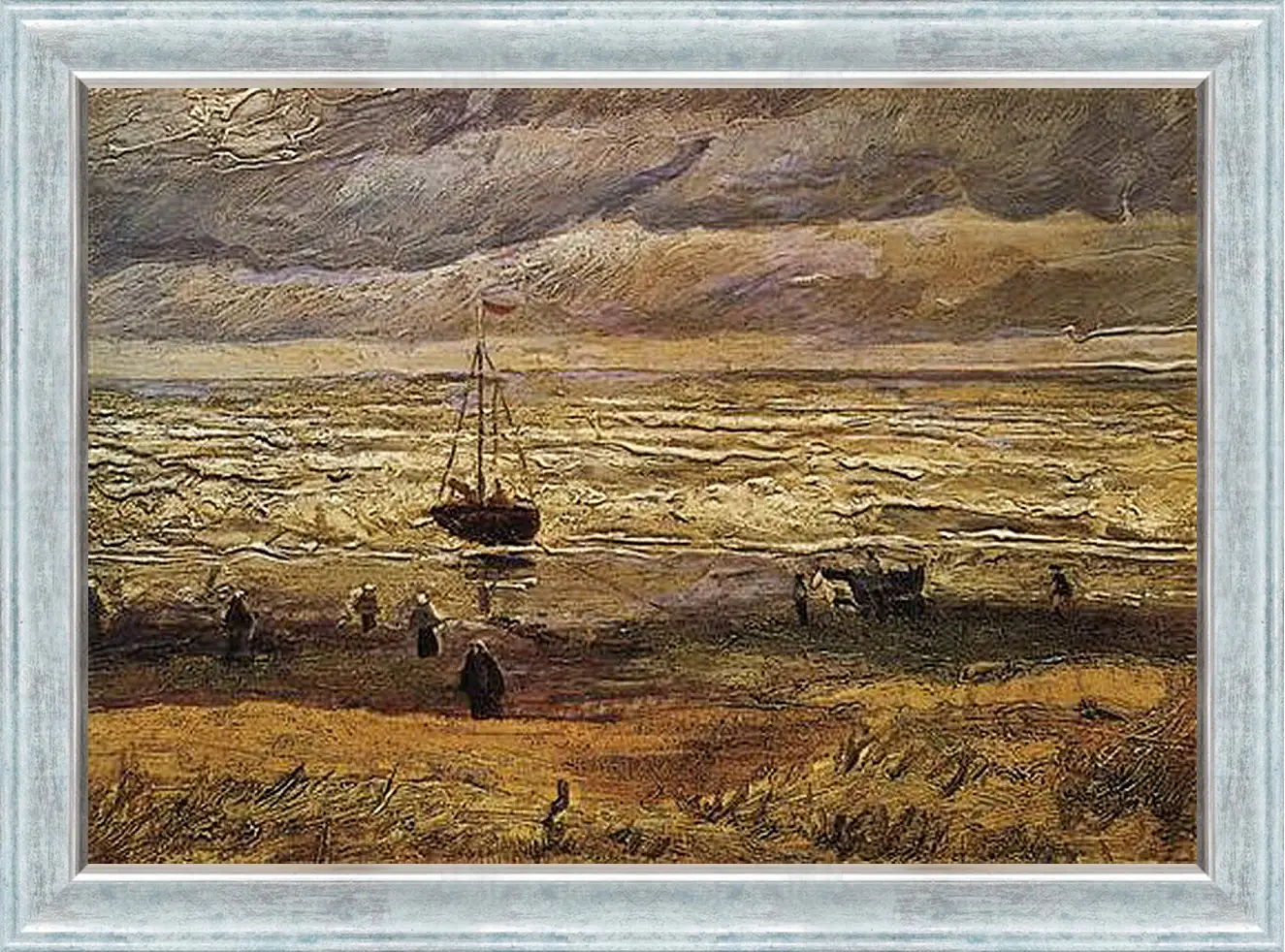 Картина в раме - Вид на море в Схевенингене. View of the Sea at Scheveningen. Винсент Ван Гог