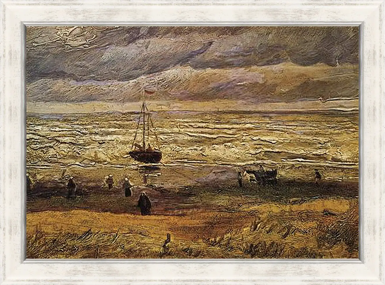 Картина в раме - Вид на море в Схевенингене. View of the Sea at Scheveningen. Винсент Ван Гог