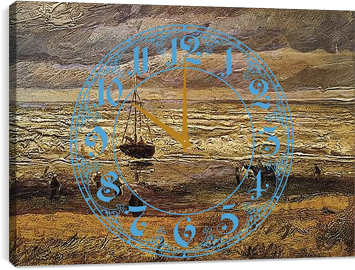 Часы картина - Вид на море в Схевенингене. View of the Sea at Scheveningen. Винсент Ван Гог