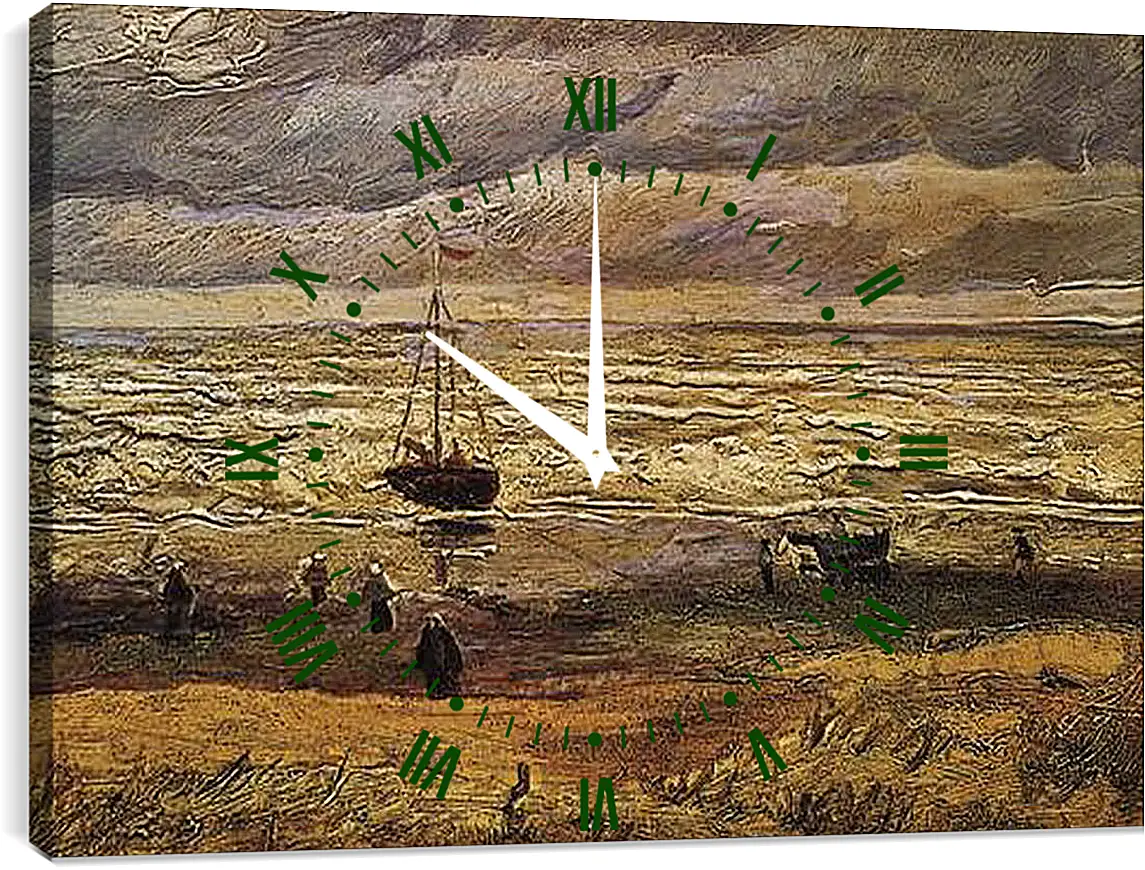 Часы картина - Вид на море в Схевенингене. View of the Sea at Scheveningen. Винсент Ван Гог