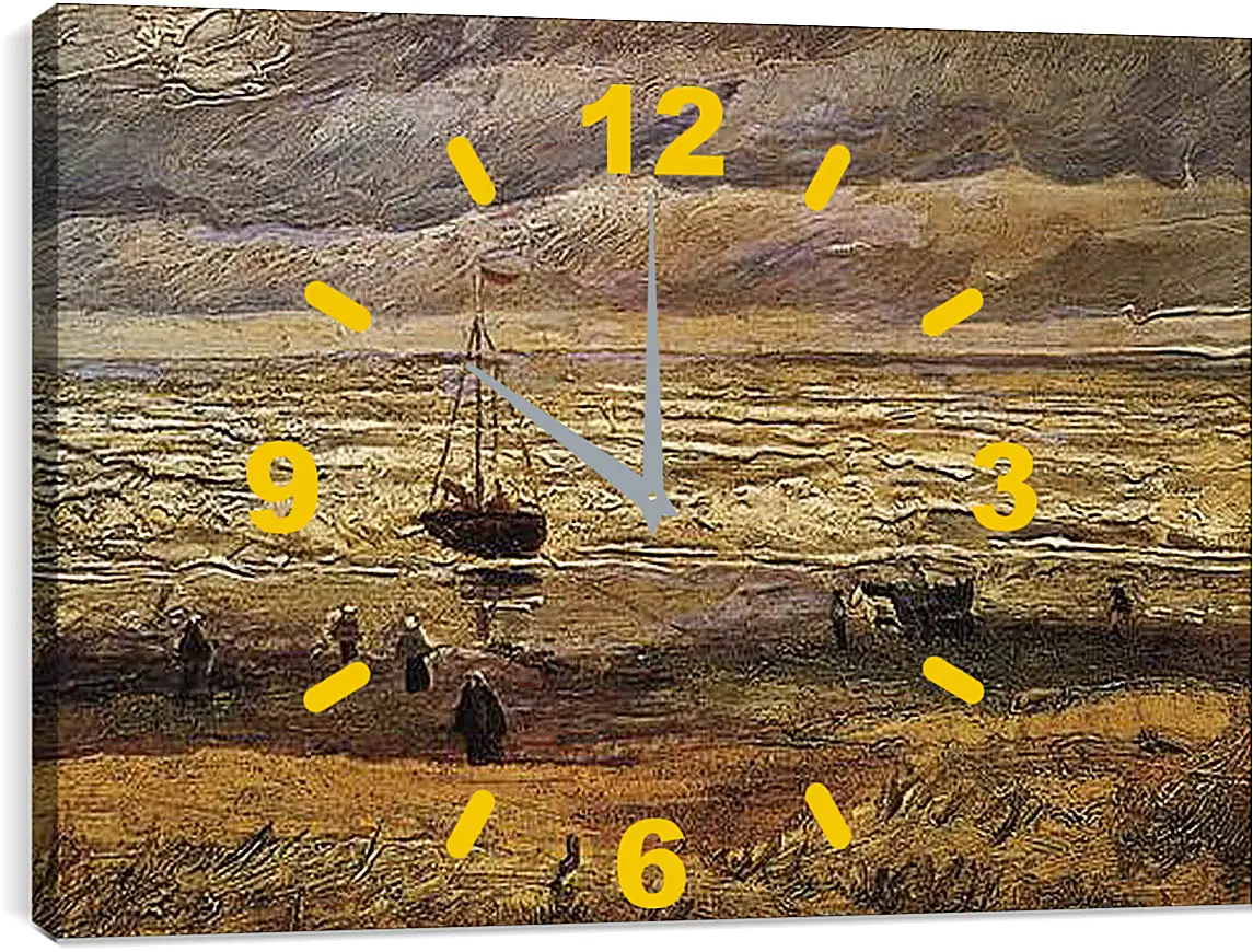 Часы картина - Вид на море в Схевенингене. View of the Sea at Scheveningen. Винсент Ван Гог