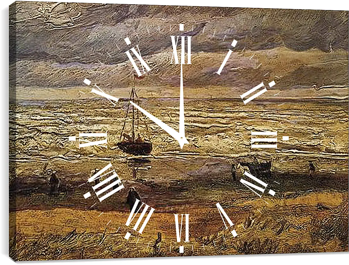 Часы картина - Вид на море в Схевенингене. View of the Sea at Scheveningen. Винсент Ван Гог