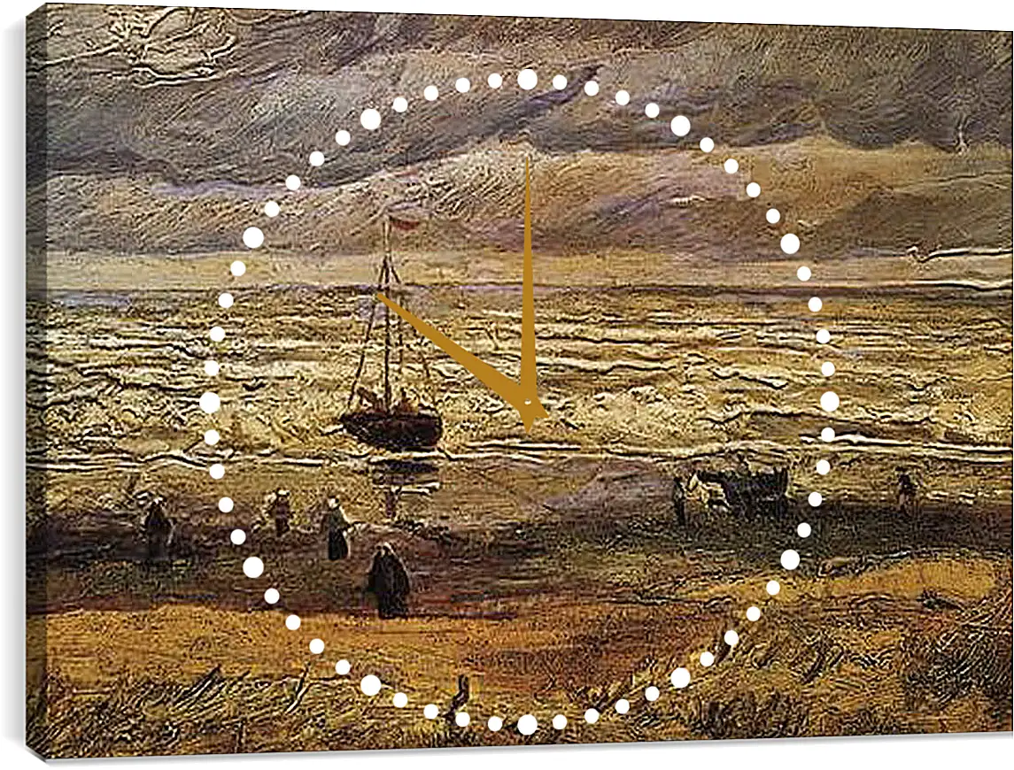 Часы картина - Вид на море в Схевенингене. View of the Sea at Scheveningen. Винсент Ван Гог