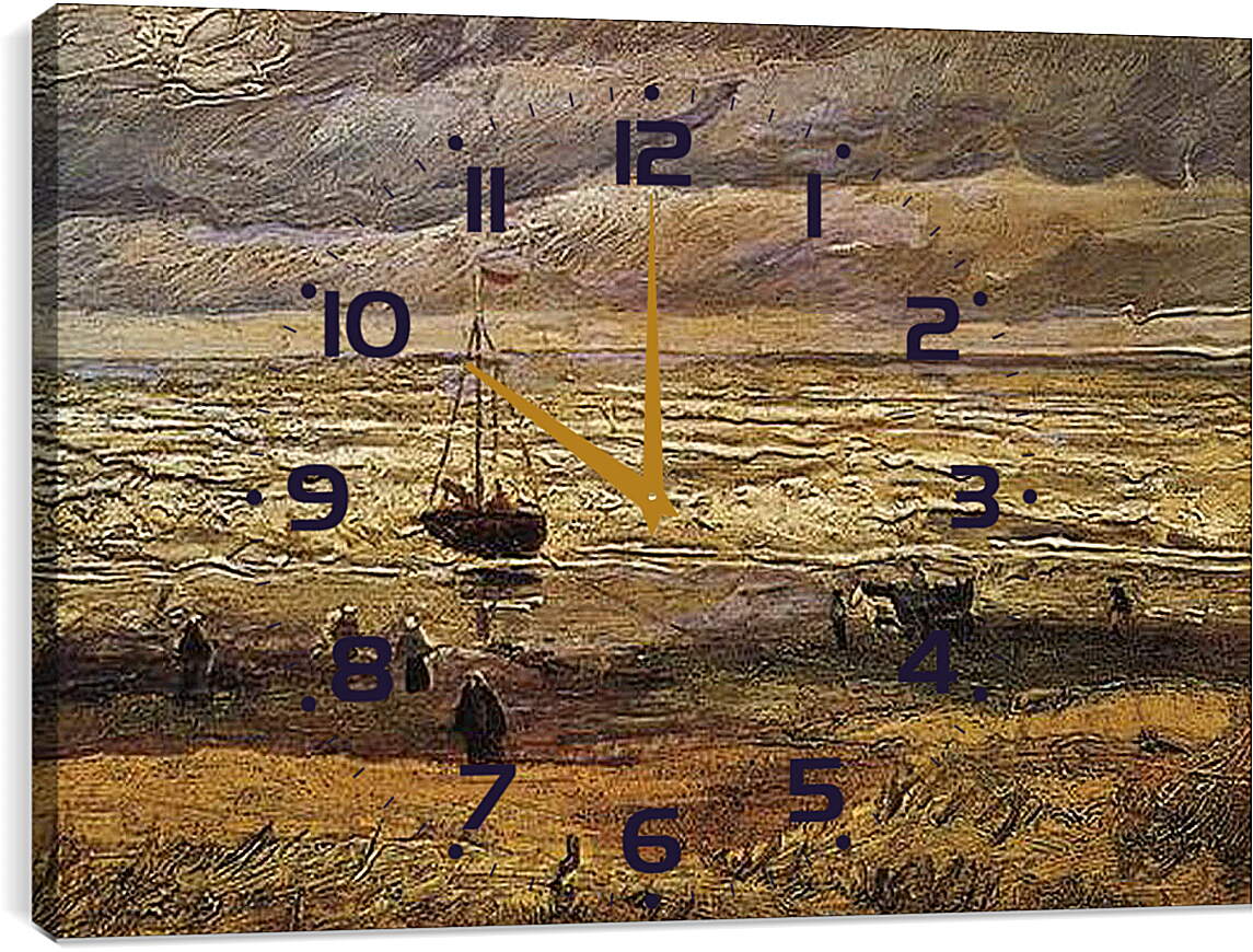Часы картина - View of the Sea at Scheveningen. Винсент Ван Гог