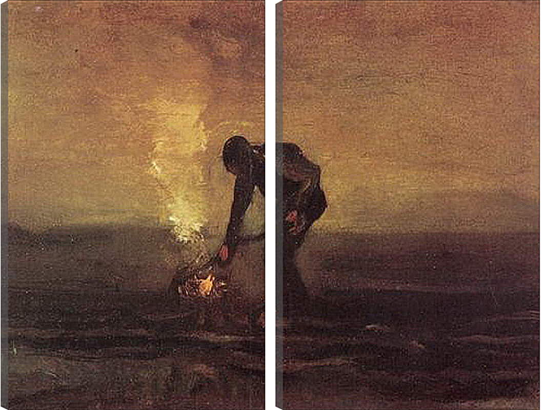 Модульная картина - Peasant Burning Weeds. Винсент Ван Гог