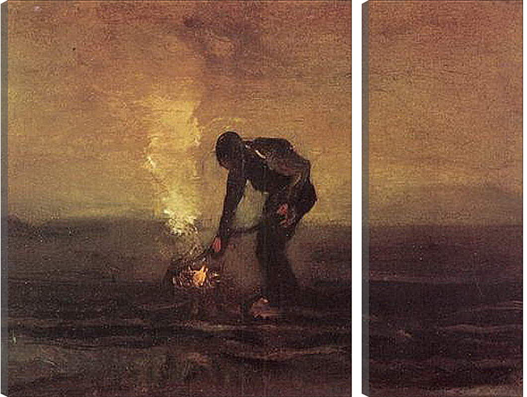 Модульная картина - Peasant Burning Weeds. Винсент Ван Гог