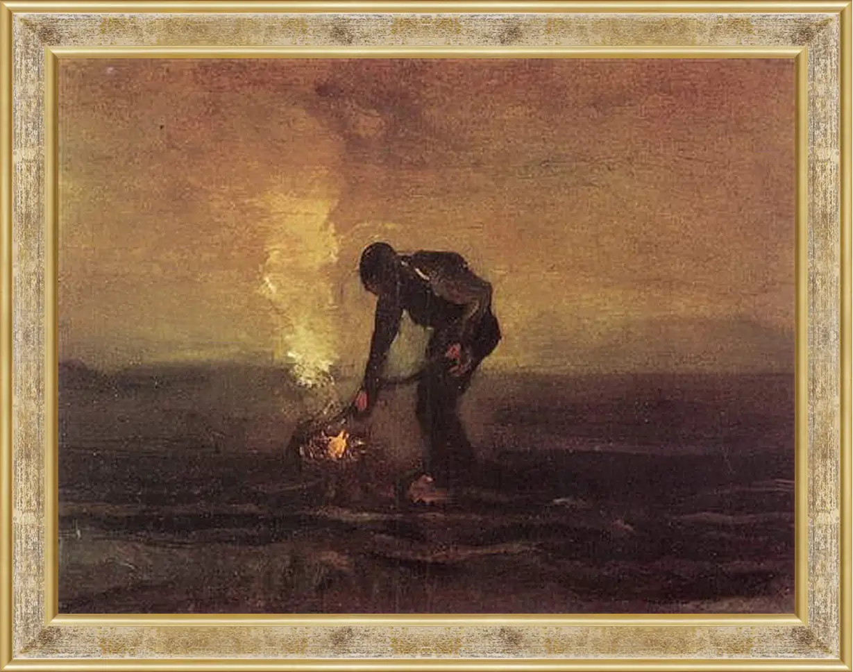 Картина в раме - Peasant Burning Weeds. Винсент Ван Гог