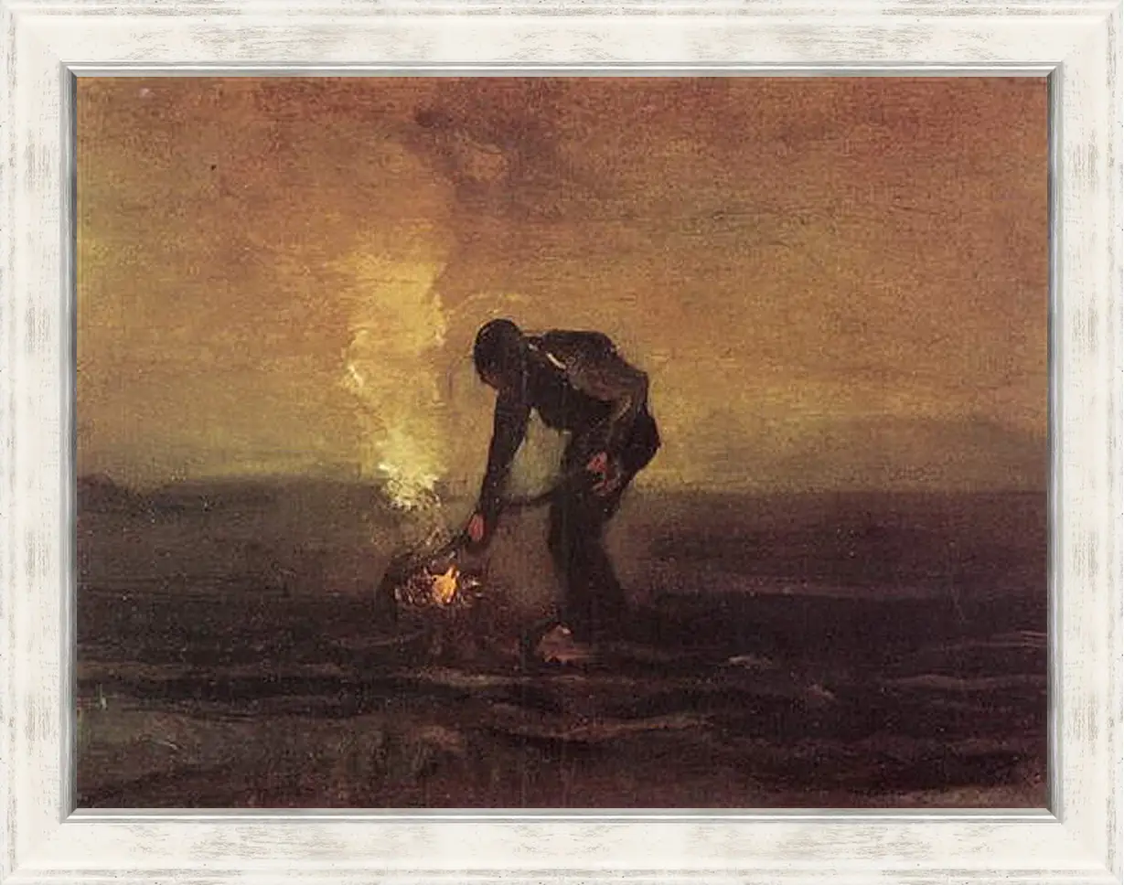 Картина в раме - Peasant Burning Weeds. Винсент Ван Гог