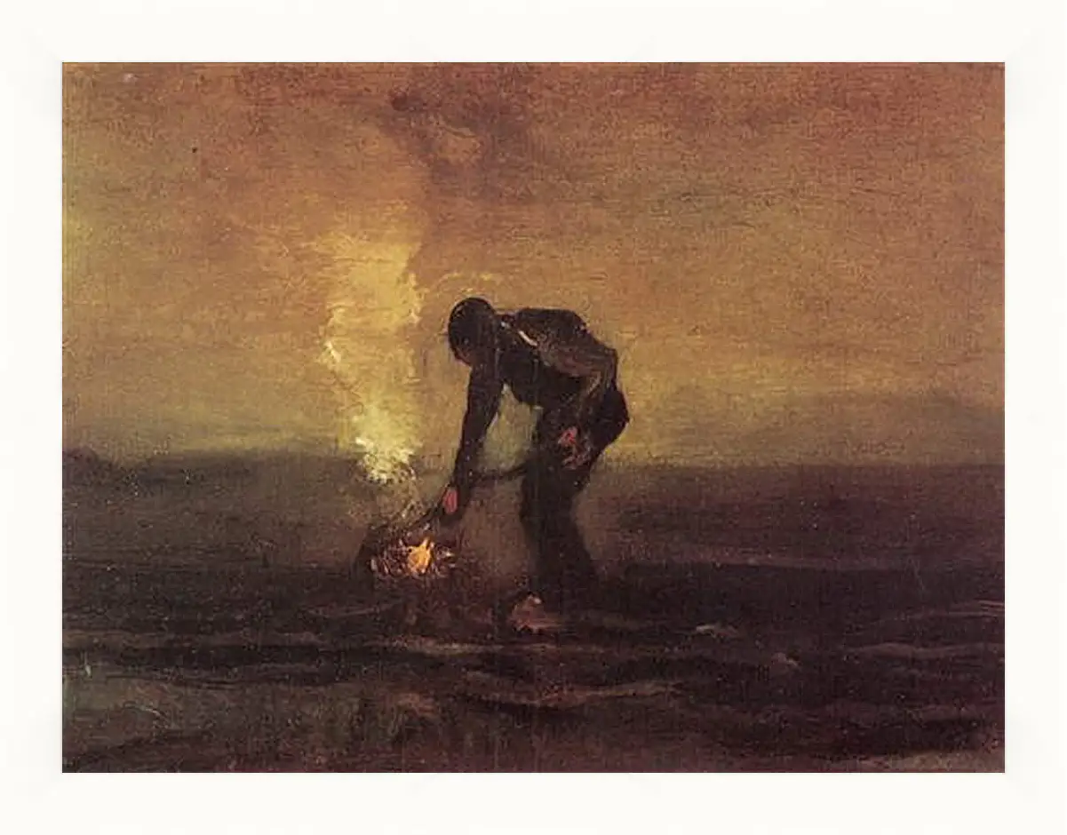 Картина в раме - Peasant Burning Weeds. Винсент Ван Гог