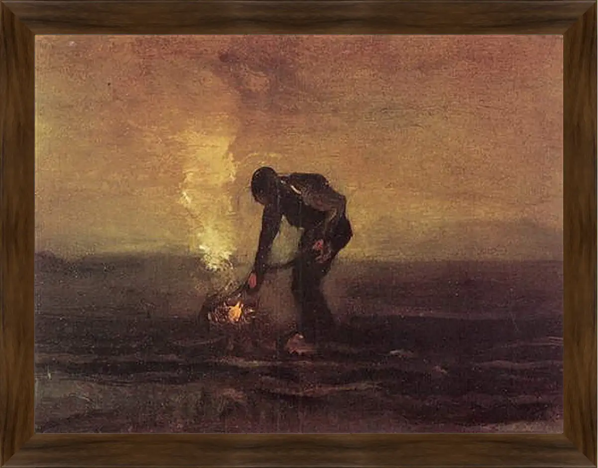 Картина в раме - Peasant Burning Weeds. Винсент Ван Гог