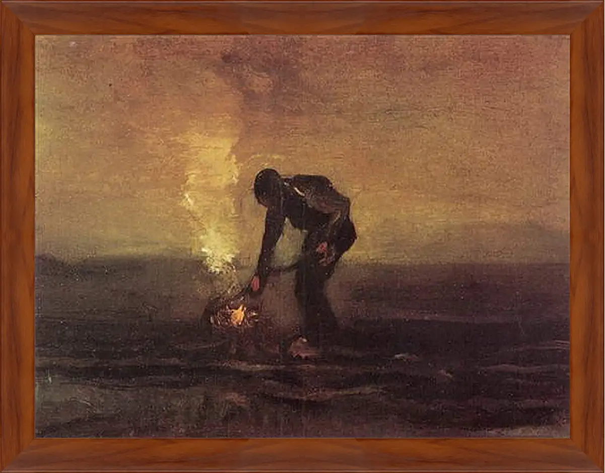 Картина в раме - Peasant Burning Weeds. Винсент Ван Гог