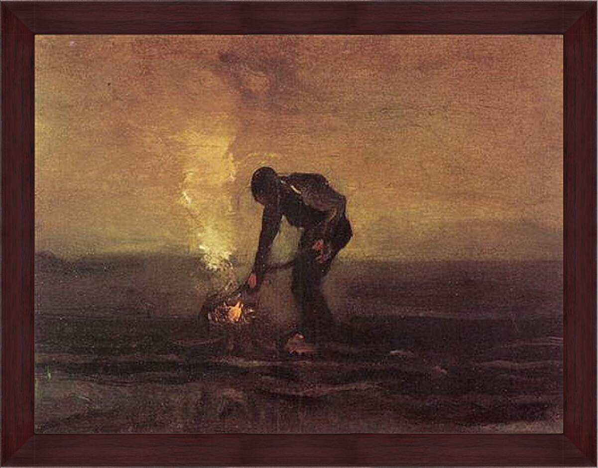 Картина в раме - Peasant Burning Weeds. Винсент Ван Гог