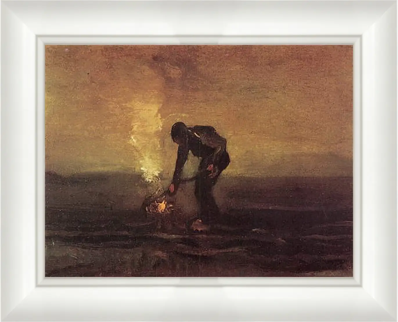 Картина в раме - Peasant Burning Weeds. Винсент Ван Гог