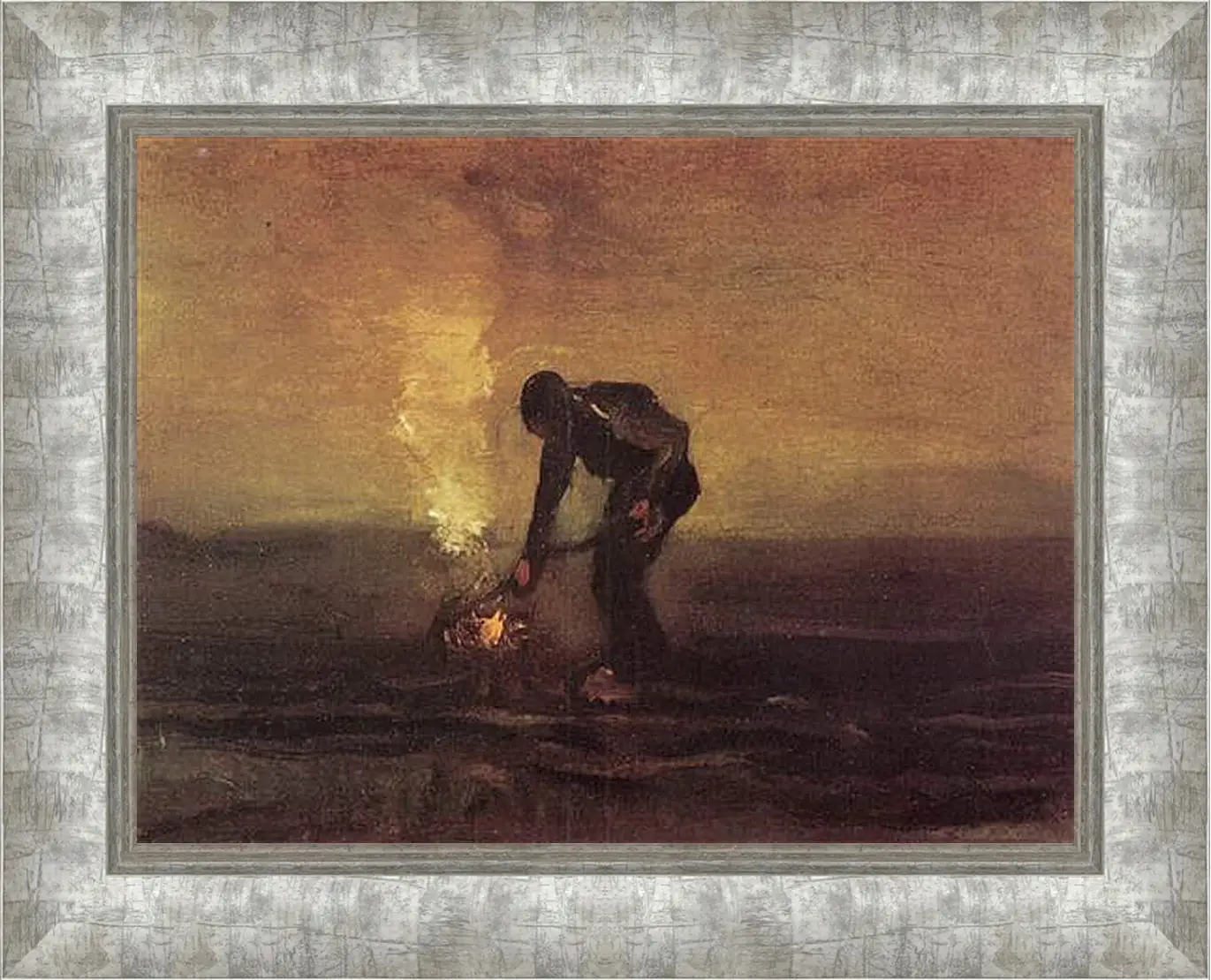 Картина в раме - Peasant Burning Weeds. Винсент Ван Гог