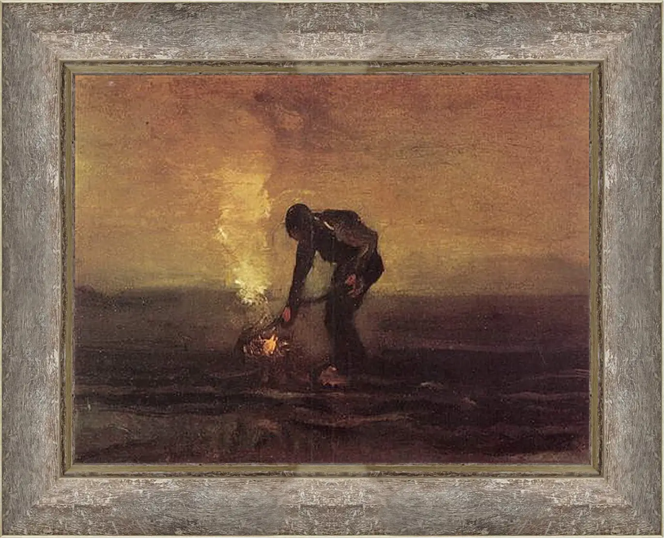 Картина в раме - Peasant Burning Weeds. Винсент Ван Гог