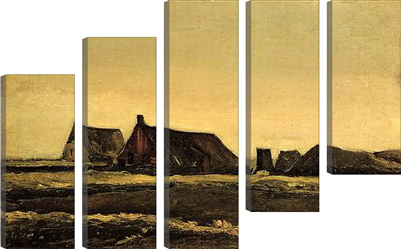 Модульная картина - Cottages. Винсент Ван Гог