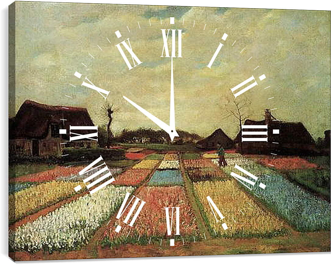 Часы картина - Bulb Fields. Винсент Ван Гог