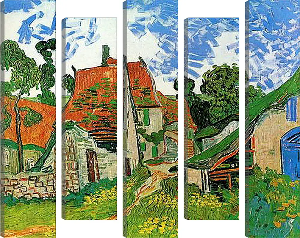 Модульная картина - Village Street in Auvers. Винсент Ван Гог