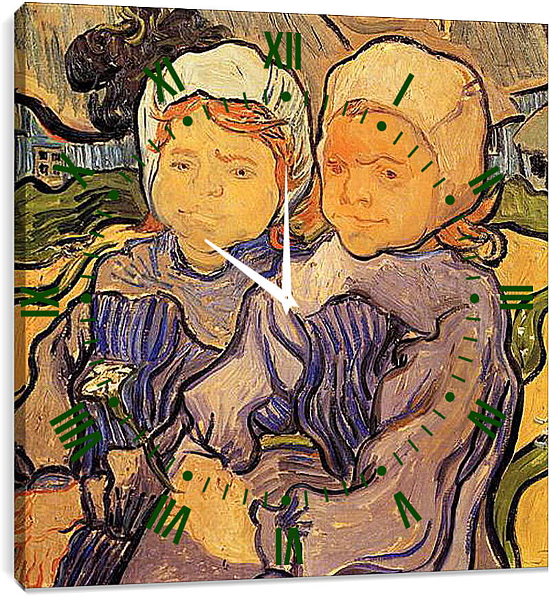 Часы картина - Two Children 2. Винсент Ван Гог